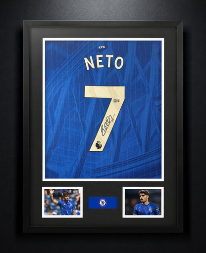 Pedro Neto Signed Chelsea Nike Jersey Framed Beckett COA - Photo of frame