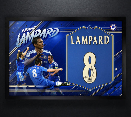 Frank Lampard Signed Chelsea Jersey Framed Beckett COA - Photo of frame