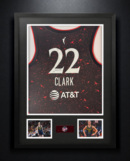 Caitlin Clark Signed Indiana Fever Nike Jersey Framed Beckett COA - Photo of frame
