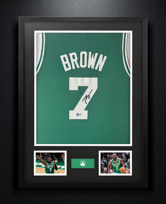 Jalen Brown Signed Boston Celtics Jersey Framed Beckett COA - Photo of frame