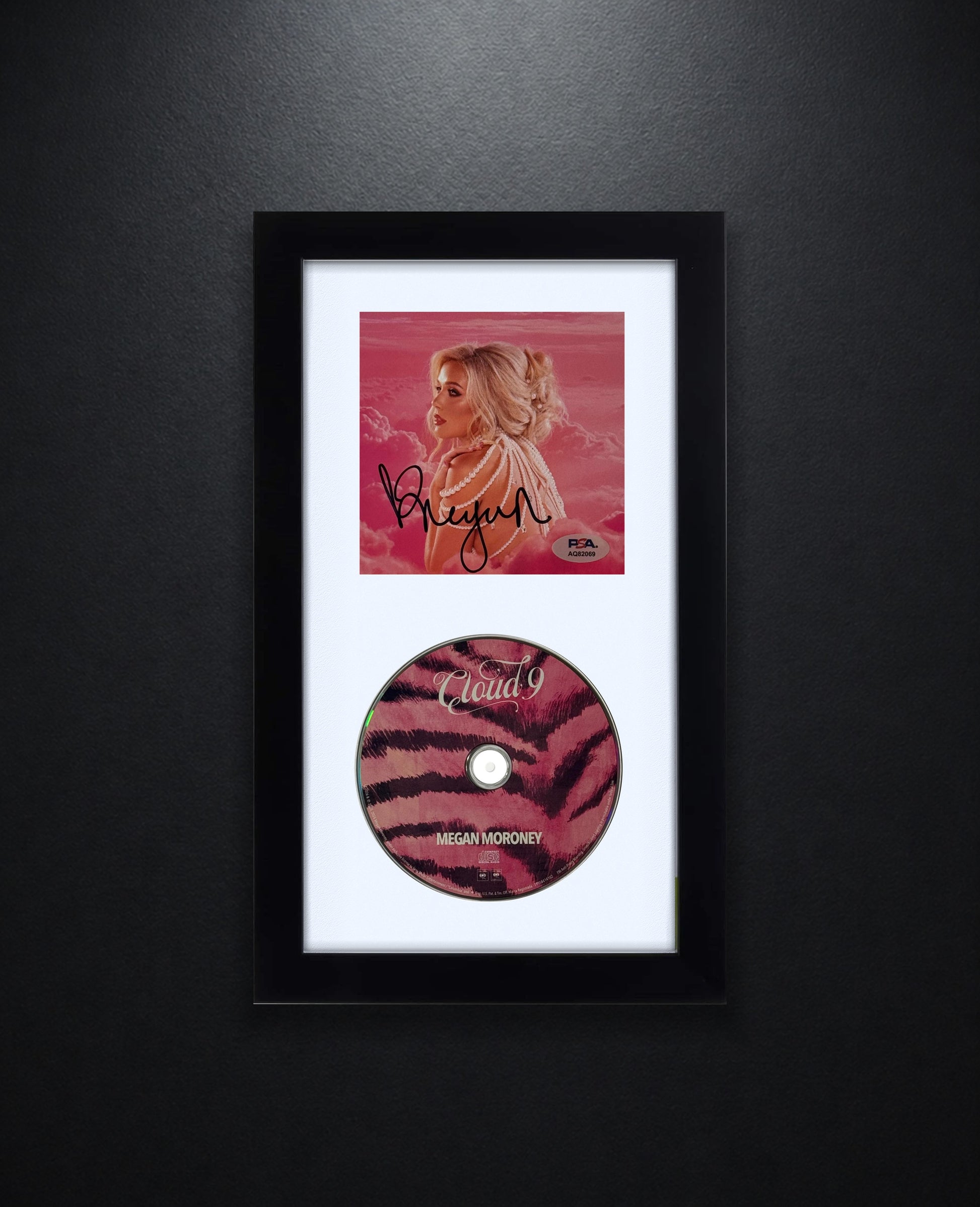 Megan Moroney Signed Cloud 9 CD Insert Framed PSA COA - Photo of frame
