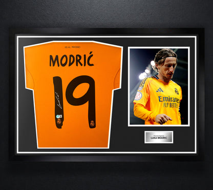 Luka Modric Signed Real Madrid Adidas Jersey Framed Beckett COA - Photo of frame