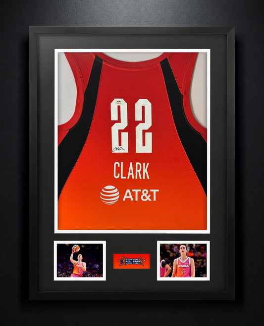 Caitlin Clark Signed WNBA All Star Nike Jersey Framed PSA LOA & COA - Photo of frame