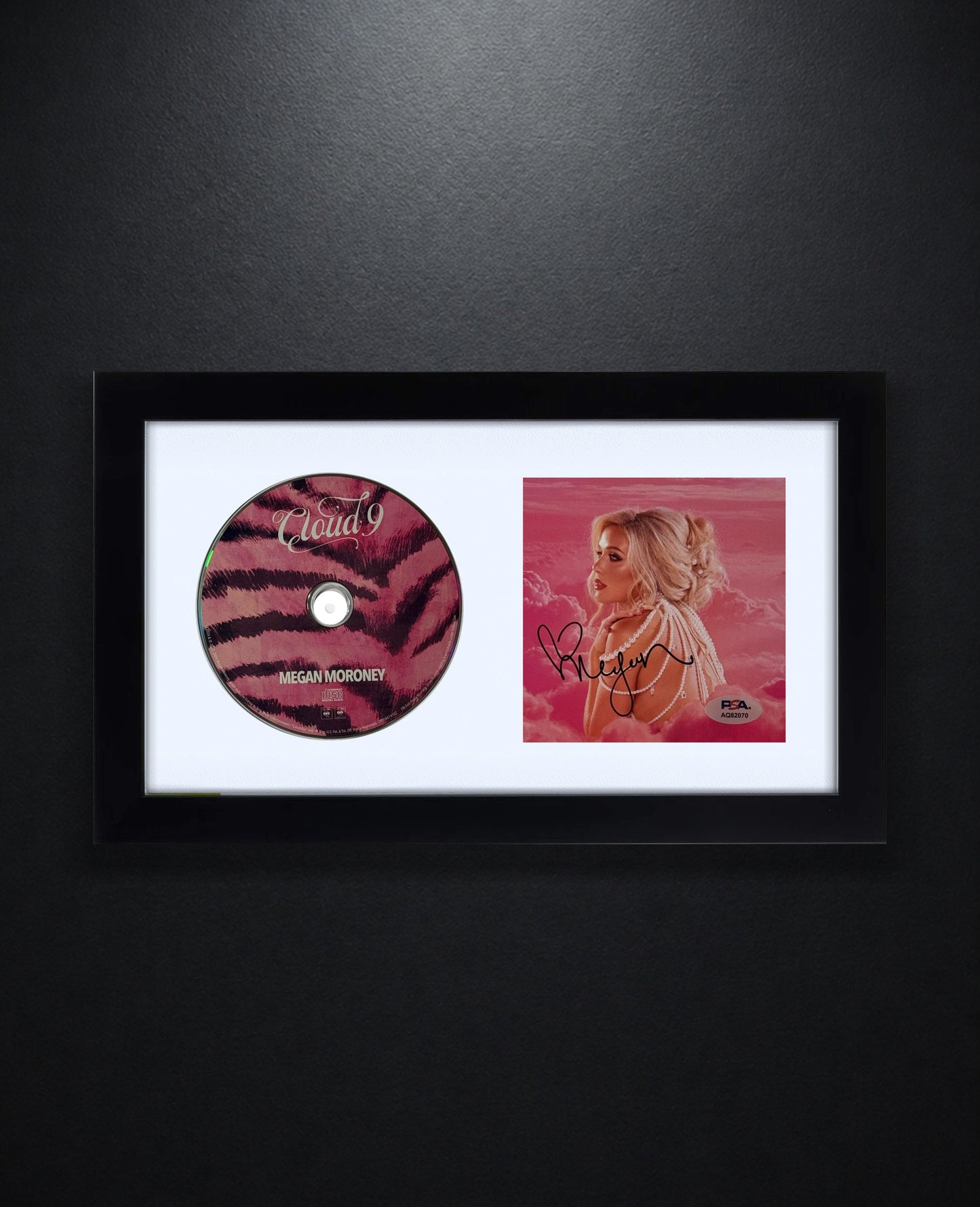 Megan Moroney Signed Cloud 9 CD Insert Framed PSA COA - Photo of frame