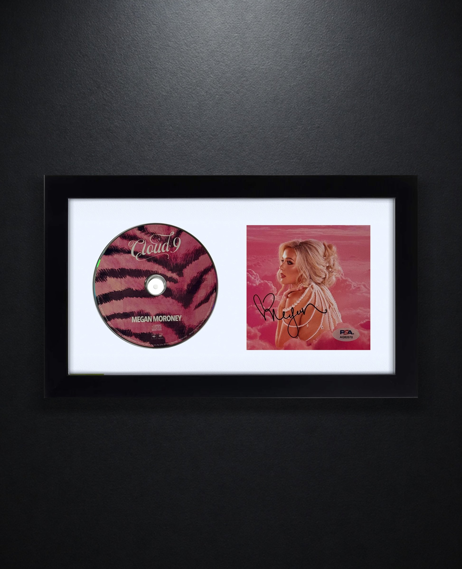 Megan Moroney Signed Cloud 9 CD Insert Framed PSA COA - Photo of frame