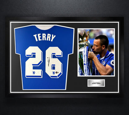 John Terry Signed Chelsea Jersey Framed Beckett COA - Photo of frame