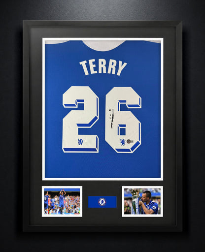 John Terry Signed Chelsea Jersey Framed Beckett COA - Photo of frame