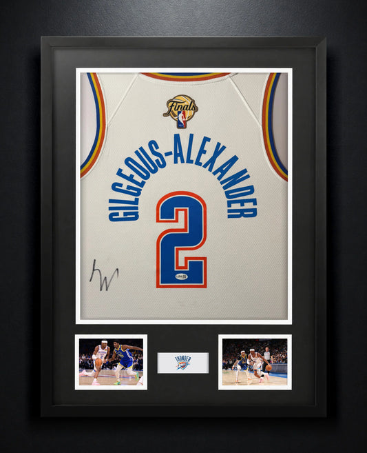Shai Gilgeous-Alexander Signed Oklahoma City Thunder Nike Jersey Framed JSA COA