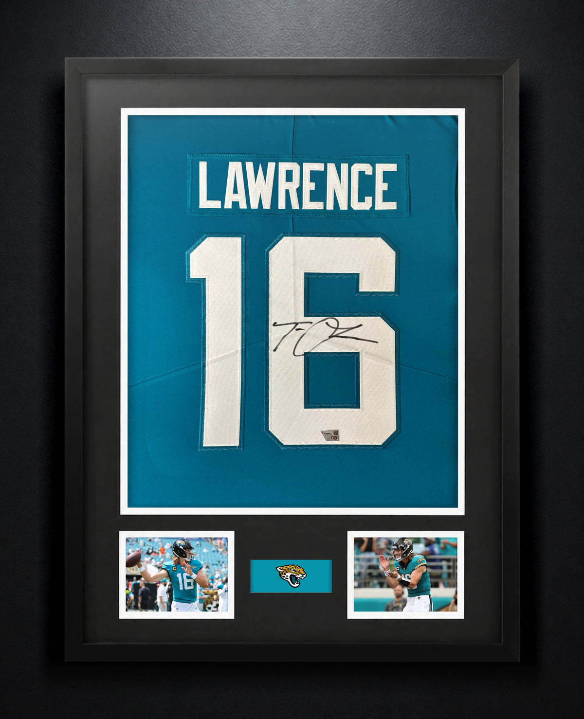 Trevor Lawrence Signed Jacksonville Jaguars Nike Jersey Framed Fanatics COA - Photo of frame