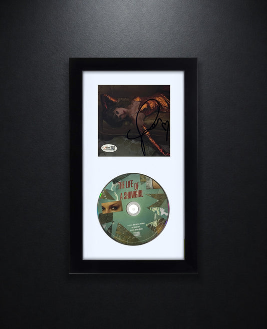 Taylor Swift Signed The Life Of A Showgirl #2 CD Insert Framed JSA COA - Photo of frame