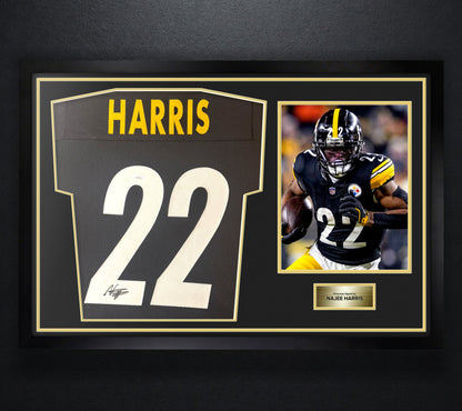 Najee Harris Signed Pittsburgh Steelers Jersey Framed JSA COA - Photo of frame