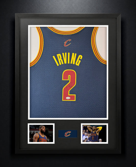 Kyrie Irving Signed Cleveland Cavaliers Mitchell & Ness Jersey Framed JSA COA - Photo of frame
