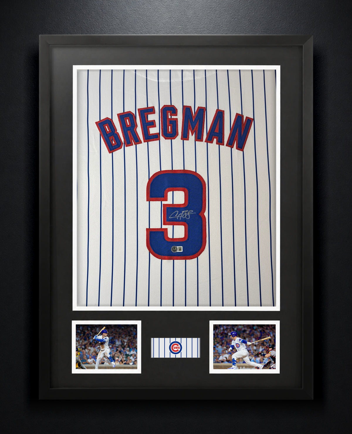 Alex Bregman Signed Chicago Cubs Jersey Framed Beckett COA - Photo of frame