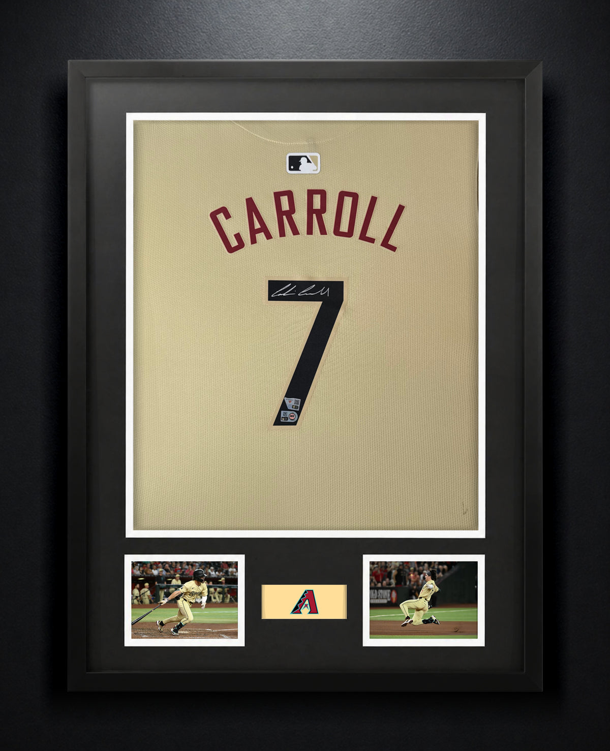 Corbin Carroll Signed Arizona Diamondbacks Nike Jersey Framed MLB & Fanatics COA - Photo of frame