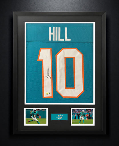 Tyreek Hill Signed Miami Dolphins Jersey Framed Beckett COA - Photo of frame