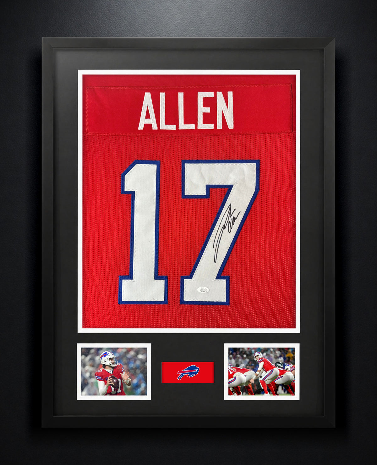 Josh Allen Signed Buffalo Bills Jersey Framed JSA COA - Photo of frame