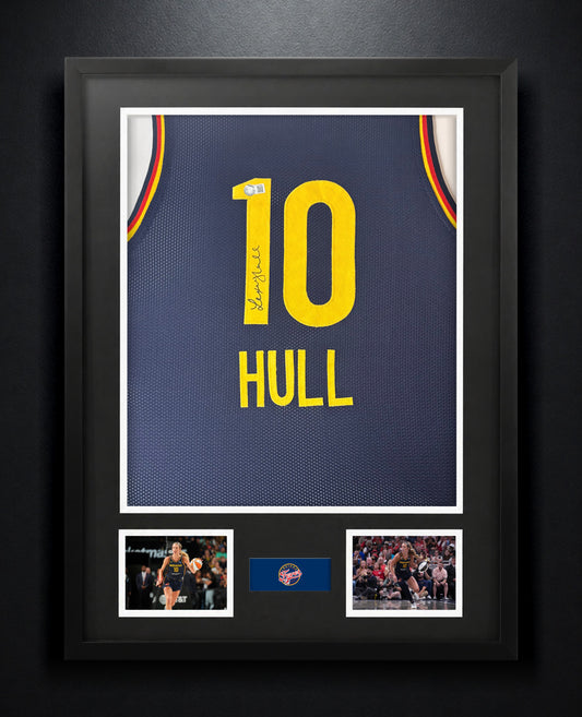 Lexie Hull Signed Indiana Fever Jersey Framed Schwartz COA - Photo of frame