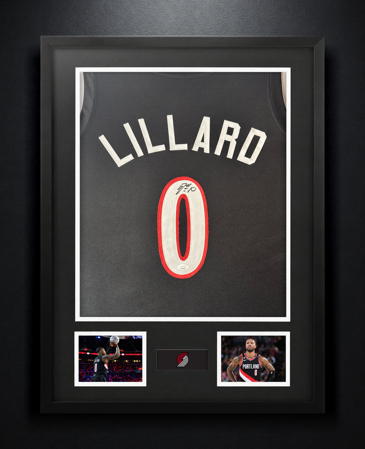 Damian Lillard Signed Portland Trail Blazers Jersey Framed JSA COA - Photo of frame
