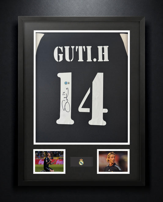 Guti Hernandez Signed Real Madrid Adidas Jersey Framed Beckett COA - Photo of frame