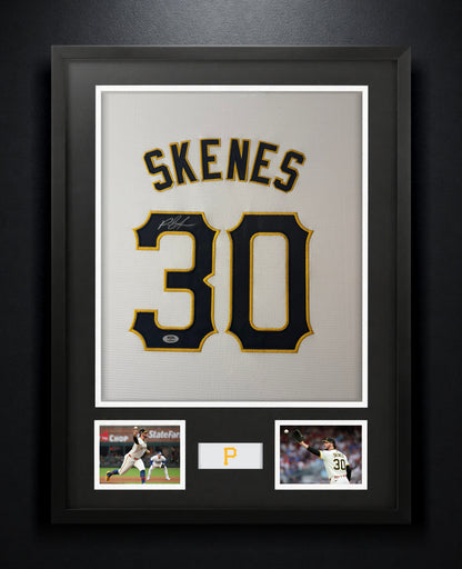 Paul Skenes Signed Pittsburgh Pirates Nike Jersey Framed PSA COA - Photo of frame