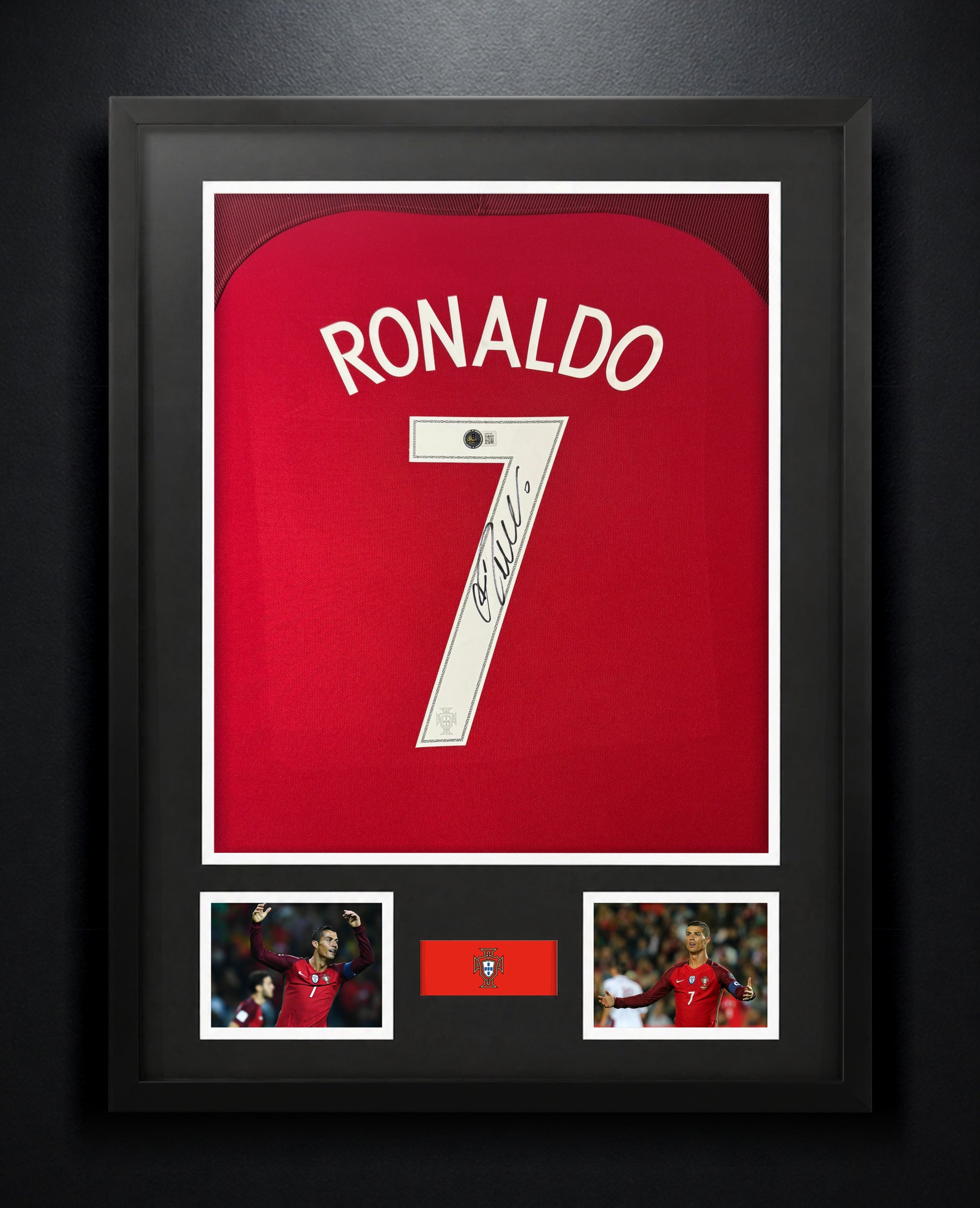 Cristiano Ronaldo Signed Portugal Nike Jersey Framed Beckett COA PHOTOMATCHED - Photo of frame