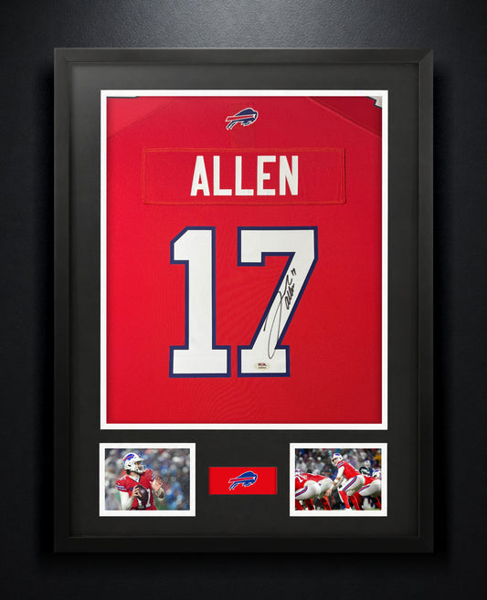 Josh Allen Signed Buffalo Bills Nike Jersey Framed Beckett & PSA COA - Photo of frame