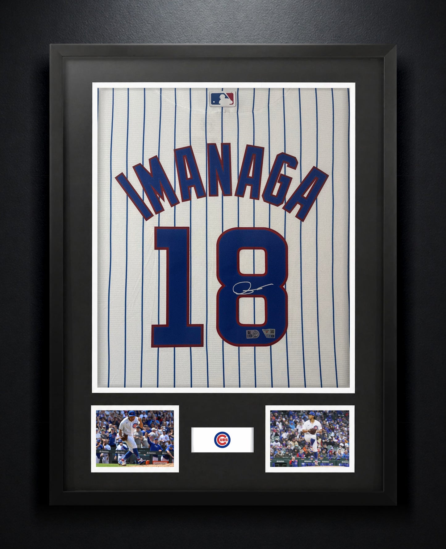 Shota Imanaga Signed Chicago Cubs Nike Jersey Framed Fanatics & MLB COA - Photo of frame