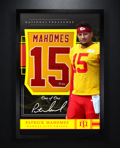 Patrick Mahomes Signed Kansas City Chiefs Nike Jersey Framed Beckett & PSA COA - Photo of frame
