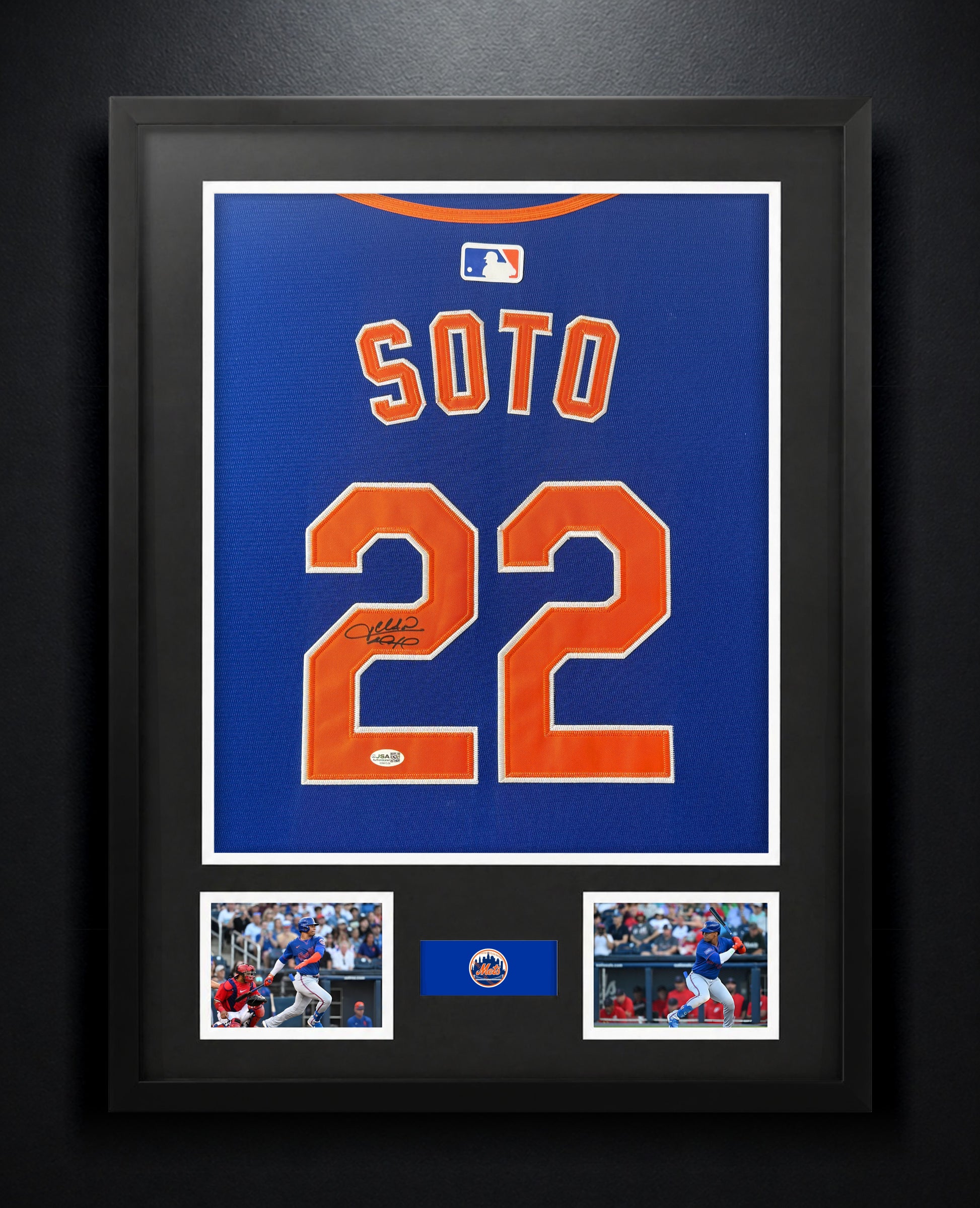 Juan Soto Signed New York Mets Nike Jersey Framed JSA COA - Photo of frame