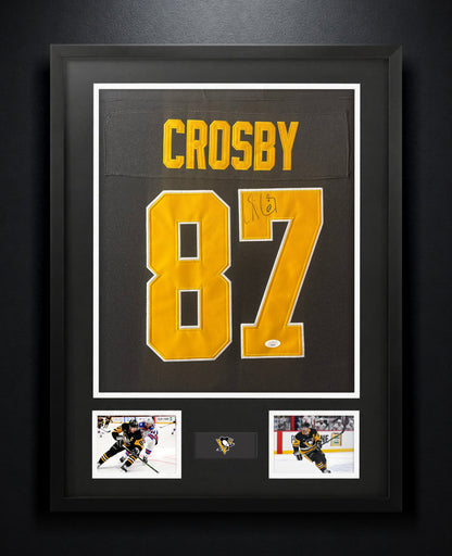 Sidney Crosby Signed Pittsburgh Penguins Fanatics Jersey Framed JSA LOA & COA - Photo of frame