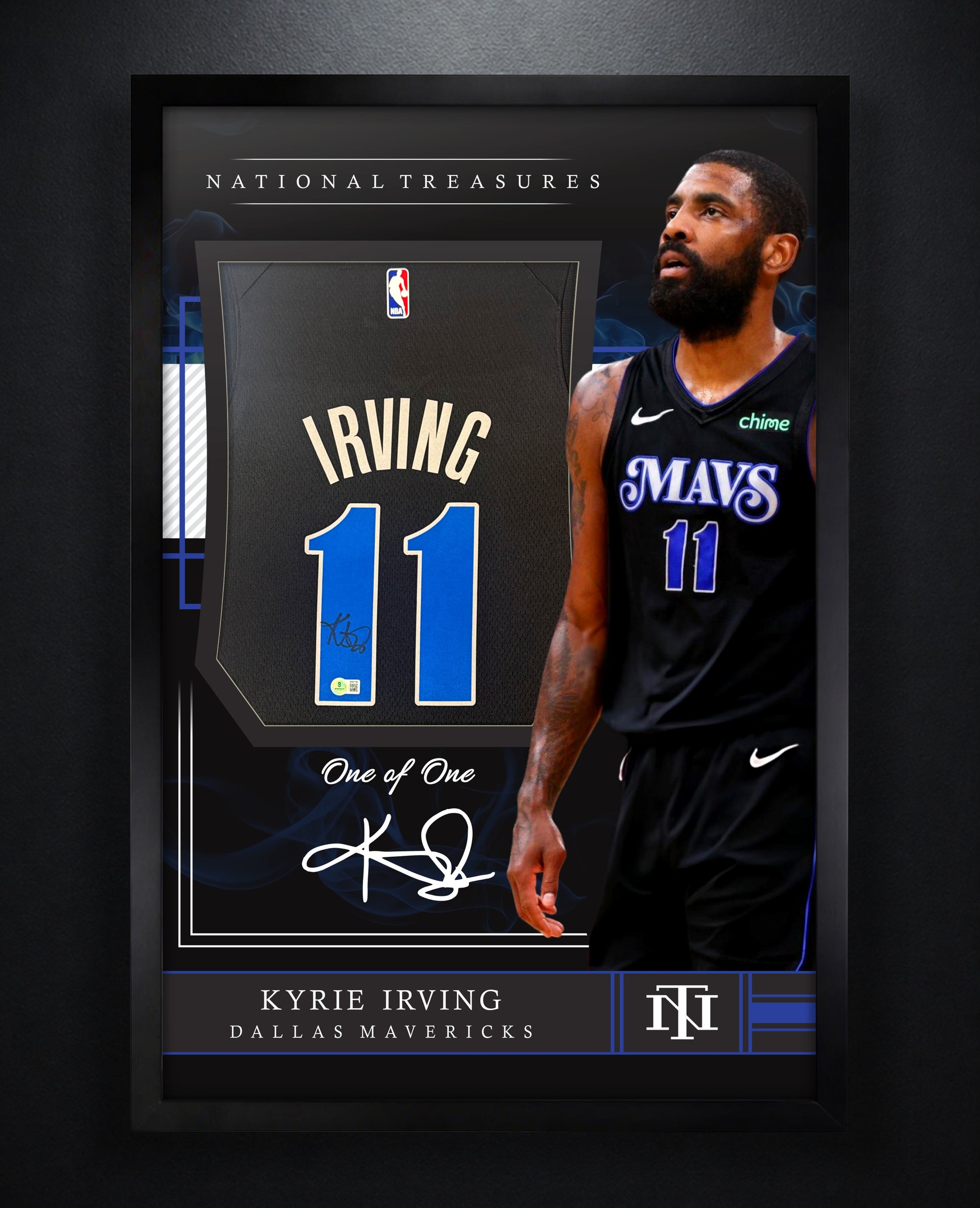 Kyrie Irving Signed Dallas Mavericks Nike Jersey Framed Beckett COA - Photo of frame