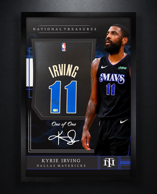 Kyrie Irving Signed Dallas Mavericks Nike Jersey Framed Beckett COA - Photo of frame