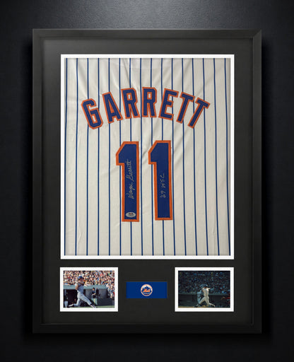Wayne Garrett Signed New York Mets Jersey Framed PSA COA INSCRIBED - Photo of frame