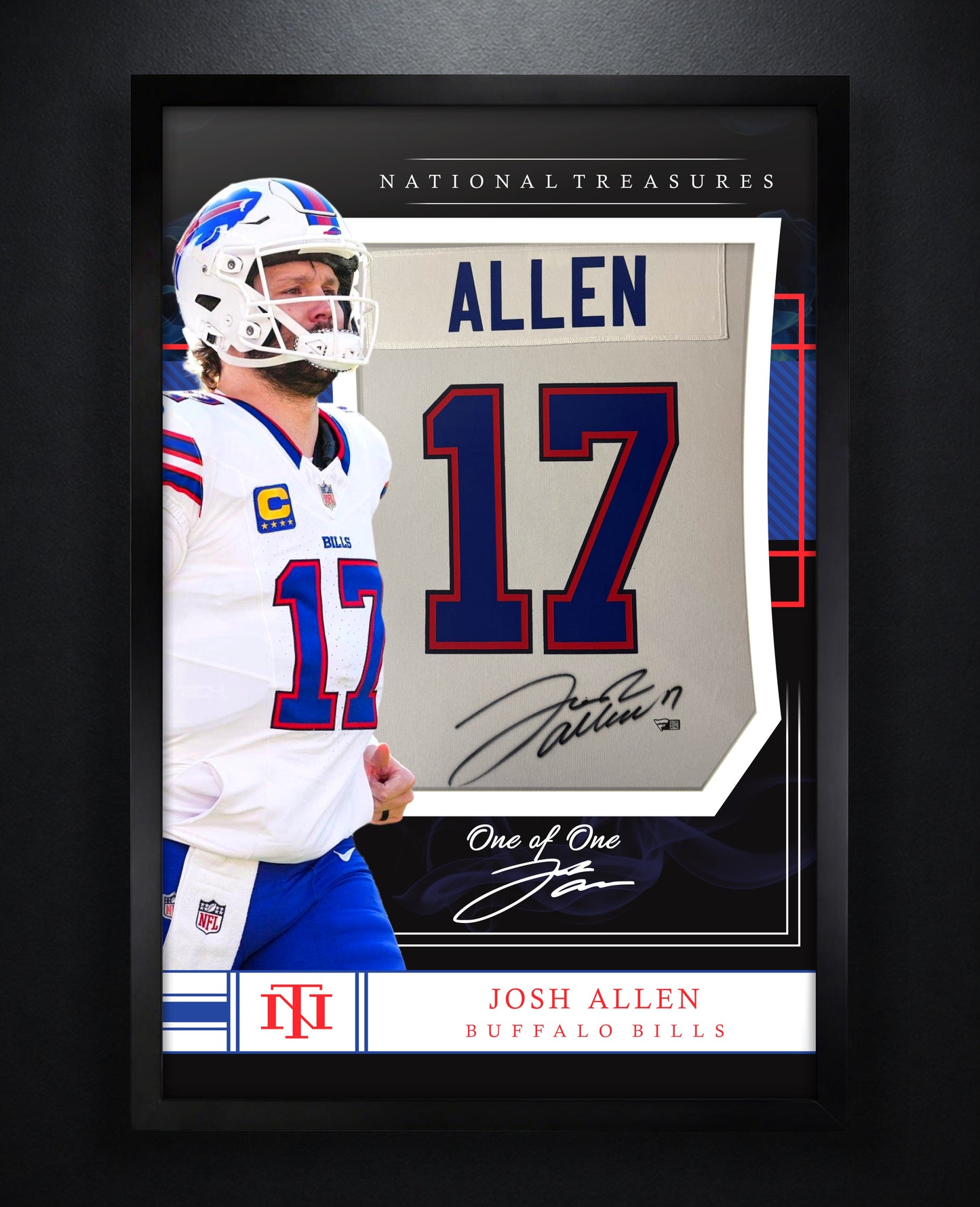 Josh Allen Signed Buffalo Bills Nike Jersey Framed Fanatics COA - Photo of frame
