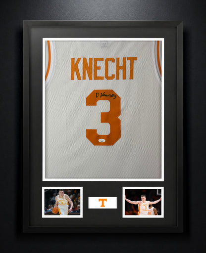 Dalton Knecht Signed Tennessee Volunteers Jersey Framed JSA COA - Photo of frame