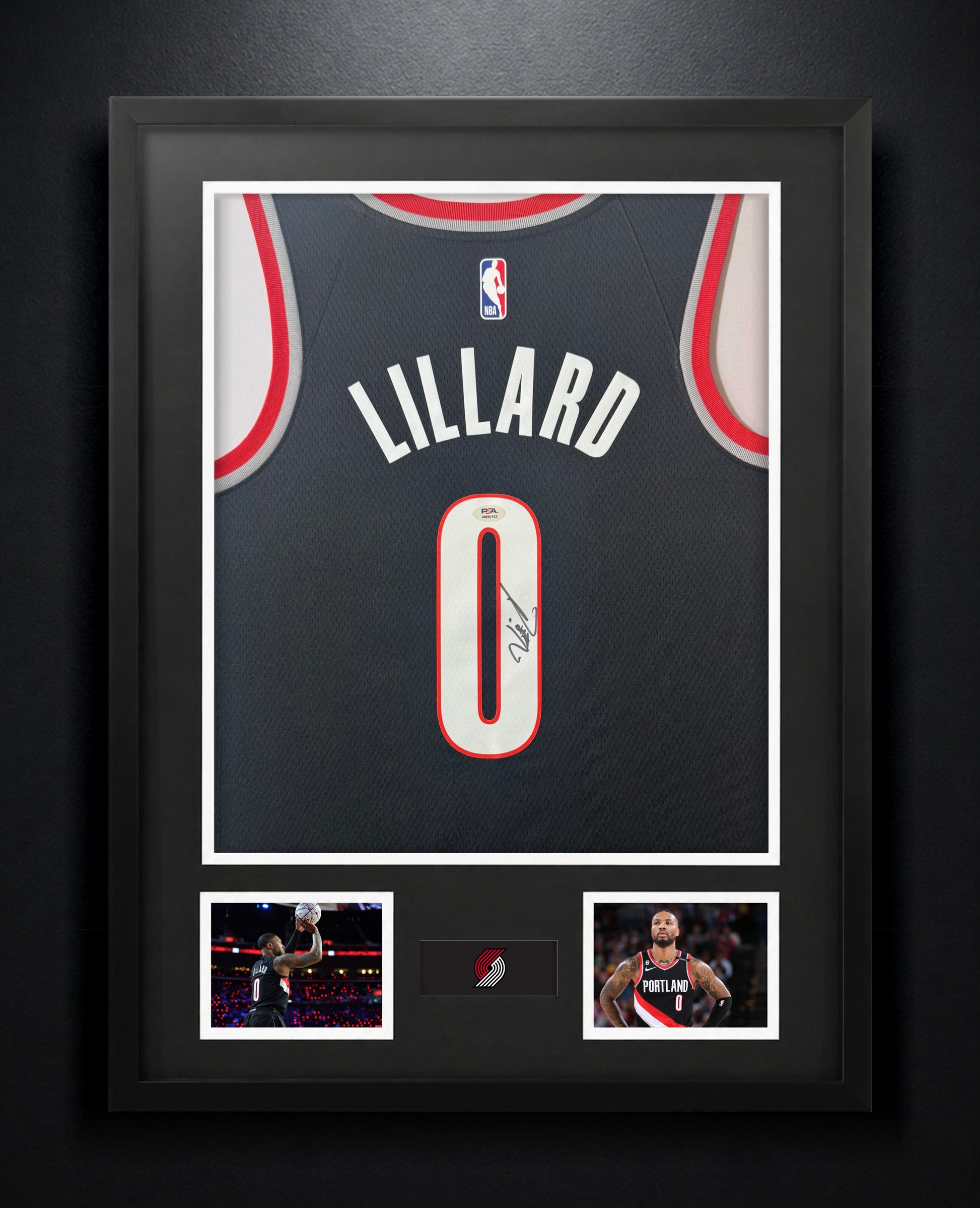 Damian Lillard Signed Portland Trail Blazers Nike Jersey Framed PSA COA - Photo of frame