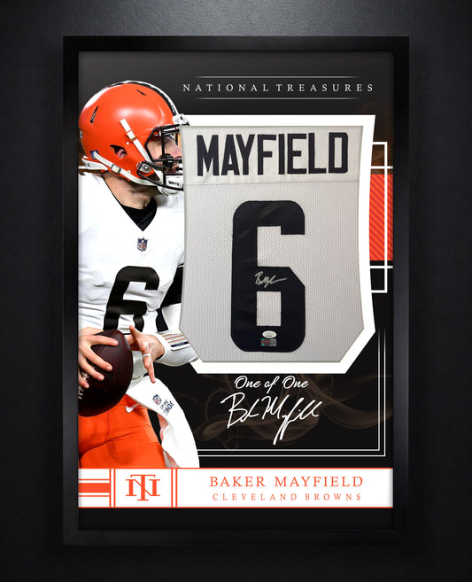 Baker Mayfield Signed Cleveland Browns Jersey Framed JSA & PIA COA - Photo of frame