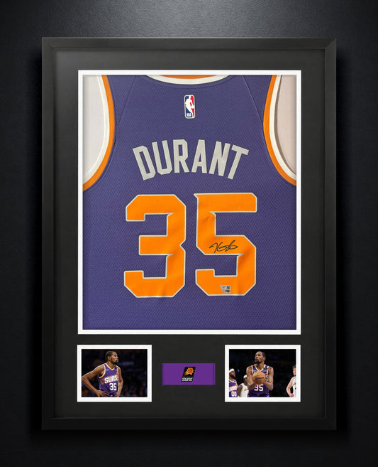 Kevin Durant Signed Phoenix Suns Nike Jersey Framed Fanatics COA - Photo of frame