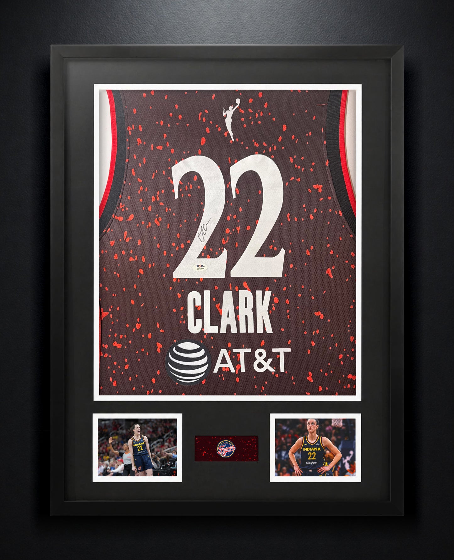 Caitlin Clark Signed Indiana Fever Nike Jersey Framed PSA COA - Photo of frame
