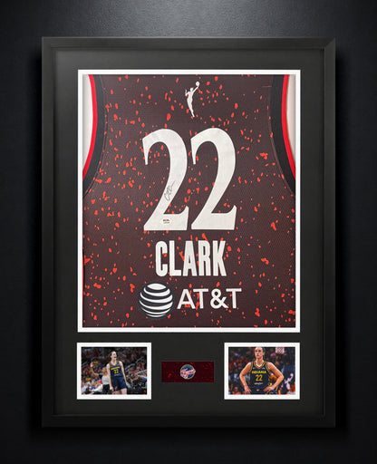 Caitlin Clark Signed Indiana Fever Nike Jersey Framed PSA COA - Photo of frame