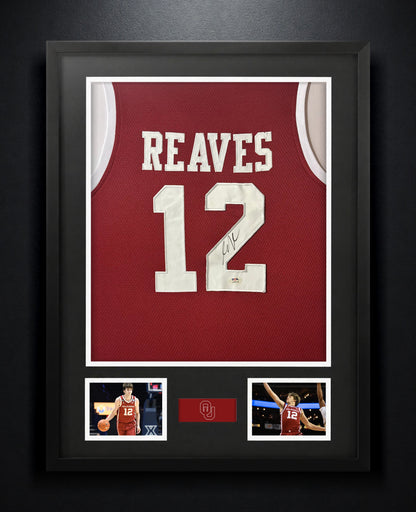 Austin Reaves Signed Oklahoma Sooners Jersey Framed PSA COA - Photo of frame