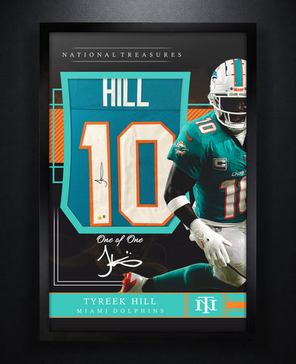 Tyreek Hill Signed Miami Dolphins Jersey Framed Beckett COA - Photo of frame