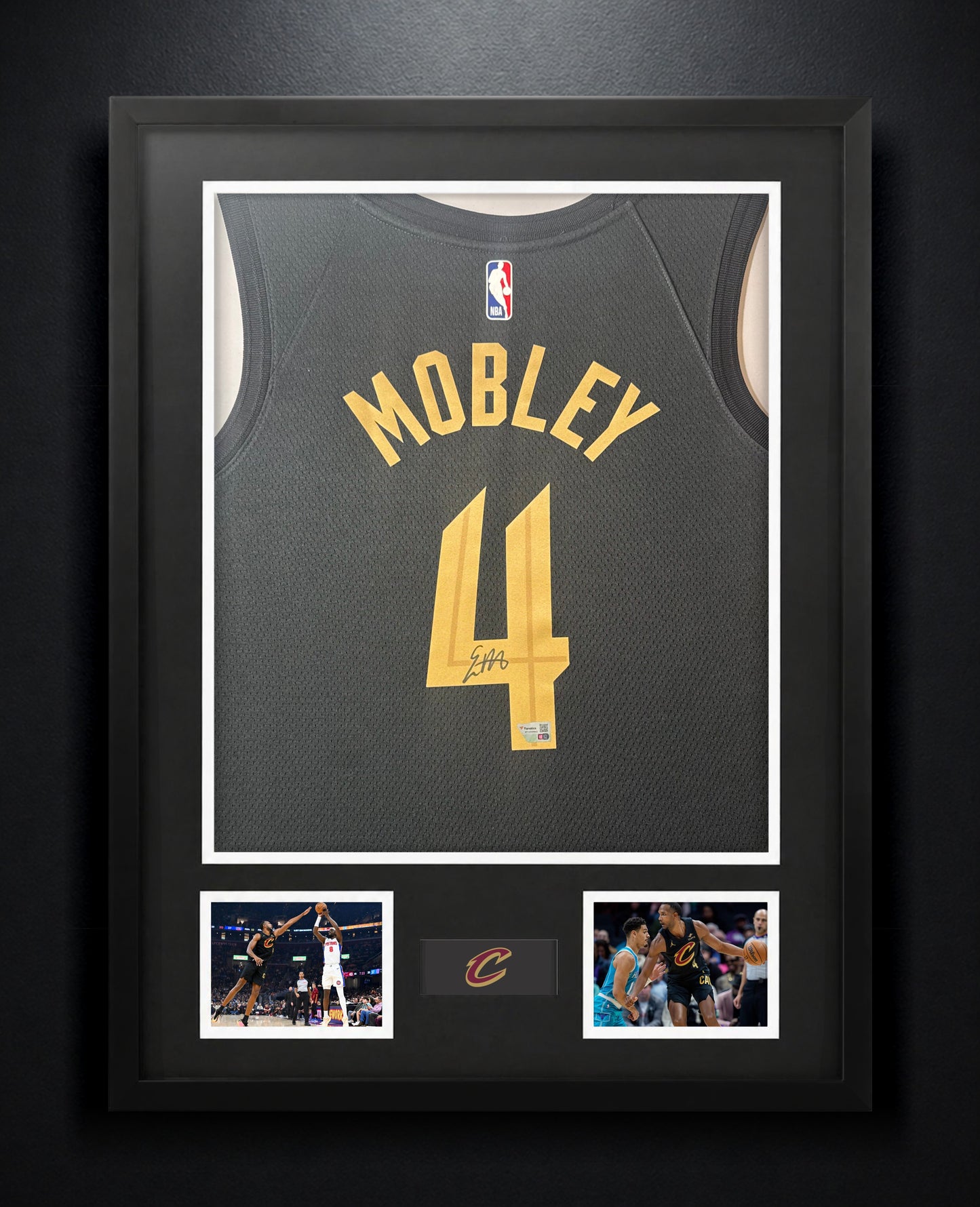 Evan Mobley Signed Cleveland Cavaliers Nike Jersey Framed Fanatics COA - Photo of frame