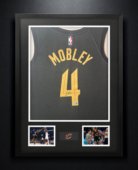 Evan Mobley Signed Cleveland Cavaliers Nike Jersey Framed Fanatics COA - Photo of frame