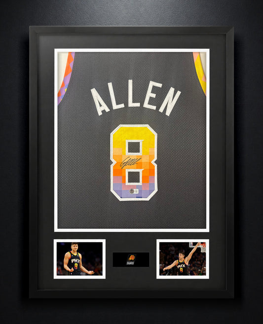 Grayson Allen Signed Phoenix Suns Jersey Framed Beckett COA - Photo of frame