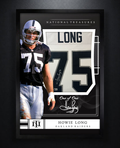Howie Long Signed Oakland Raiders Jersey Framed Beckett COA - Photo of frame