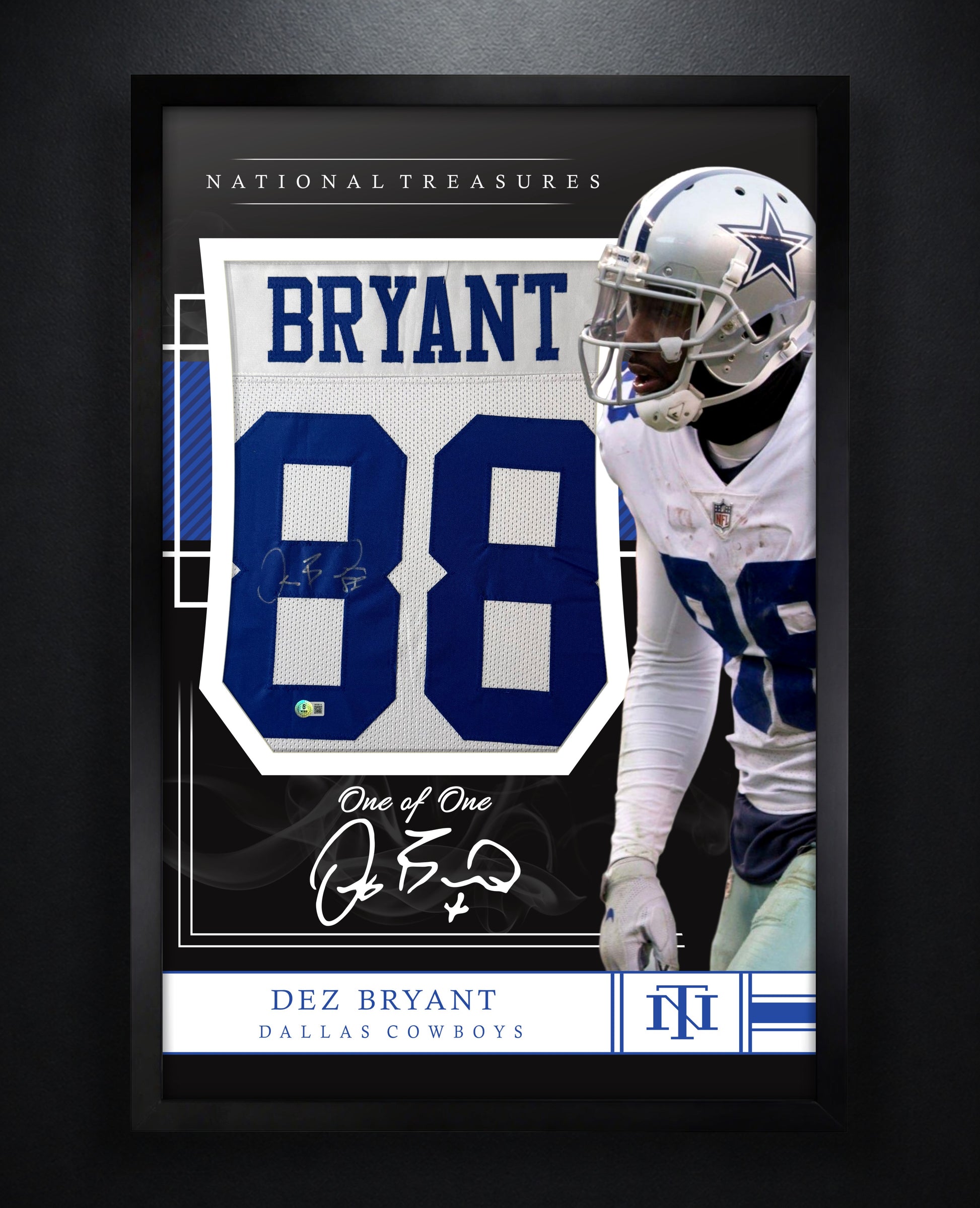 Dez Bryant Signed Dallas Cowboys Jersey Framed Beckett COA - Photo of frame