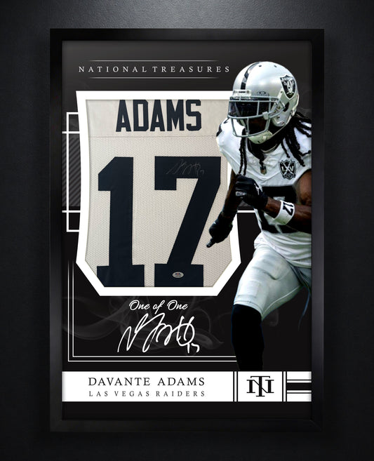 Davante Adams Signed Oakland Raiders Jersey Framed PSA COA - Photo of frame