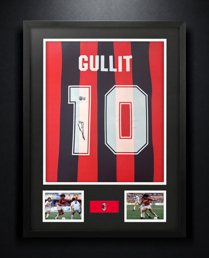 Ruud Gullit Signed AC Milan Adidas Jersey Framed Beckett COA - Photo of frame