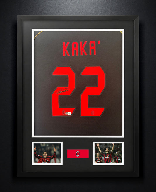 Kaka Signed AC Milan Adidas Jersey Framed Beckett COA - Photo of frame